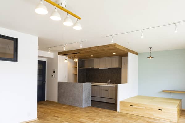 リビングの3DCADイメージ